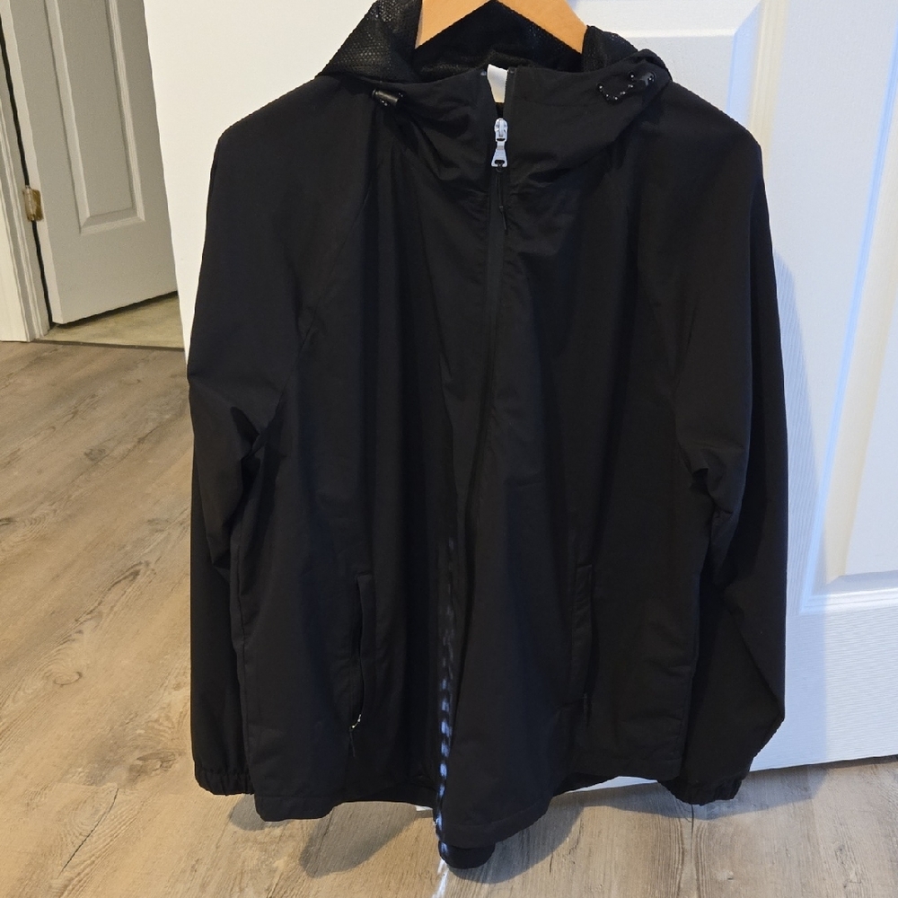 Old Navy Hooded Black Rain Jacket